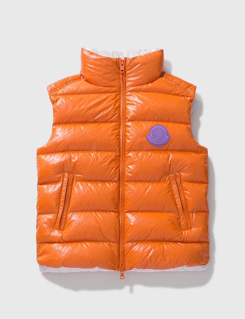 Moncler orange gilet on sale