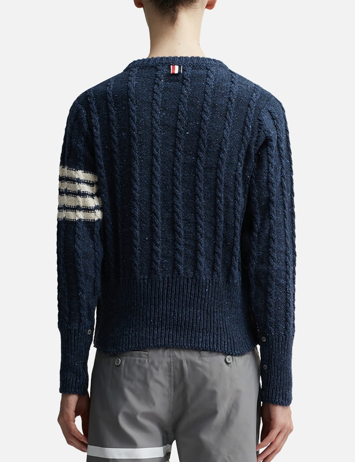 Thom Browne - Twist Cable Classic Crewneck Pullover | HBX - Globally ...