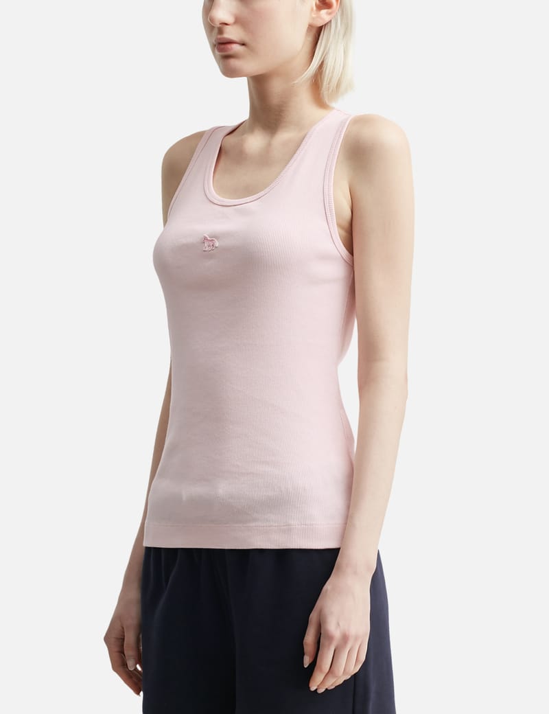 Maison Kitsuné - BABY FOX PATCH RIBBED TANK TOP | HBX