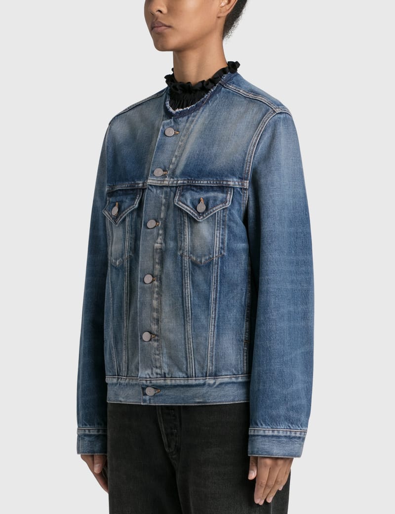 Maison Margiela - Collarless Denim Jacket | HBX - Globally Curated