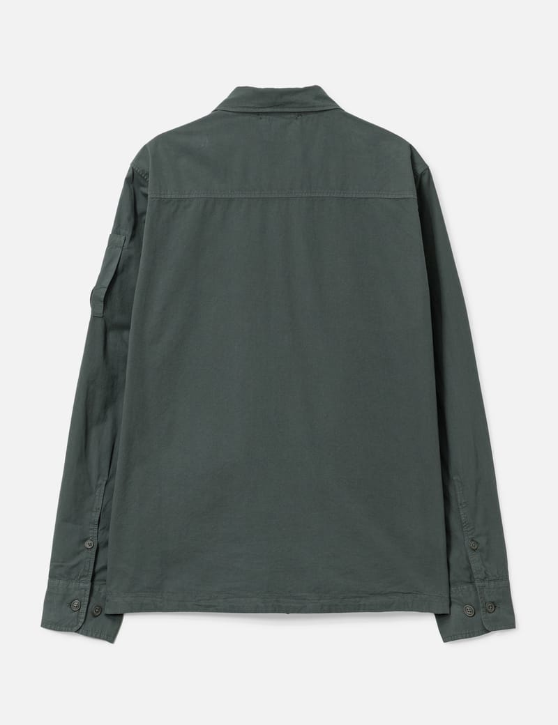 C.P. Company Overshirt In Organic Gabardine - Organic cotton