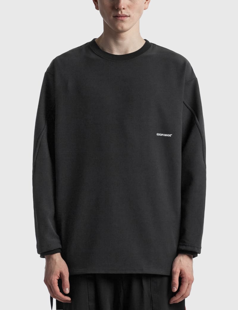 GOOPiMADE - LWN-01 “Fixation” Logo Wide Crewneck | HBX