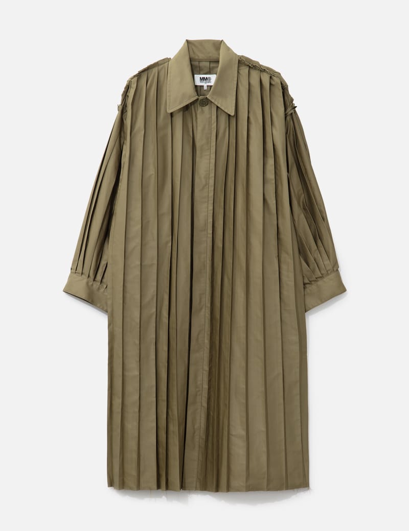 MM6 Maison Margiela - Pleated Trench Coat | HBX - Globally