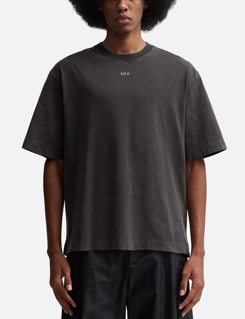 国内発送☆Off-White☆BW S.MATTHEW OVER S/S TEE/BLACK/GRAY Off-White Gray S.Matthew T-Shirt Off-White