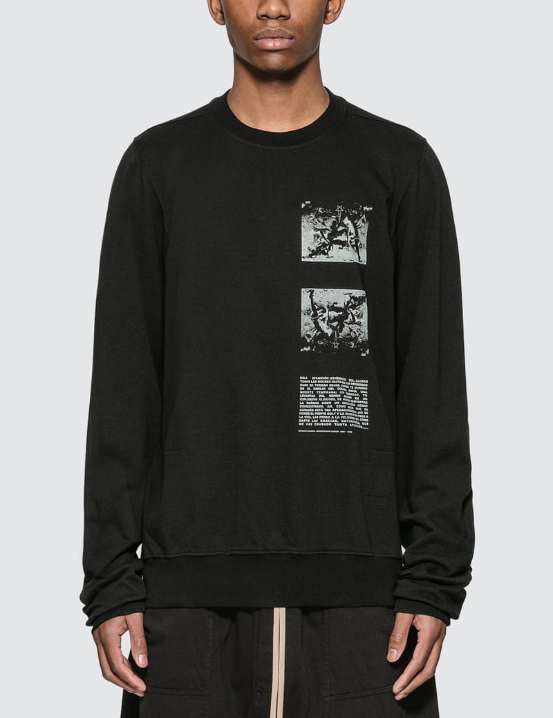 Rick Owens Drkshdw - Graphic Print Crewneck Sweatshirt | HBX