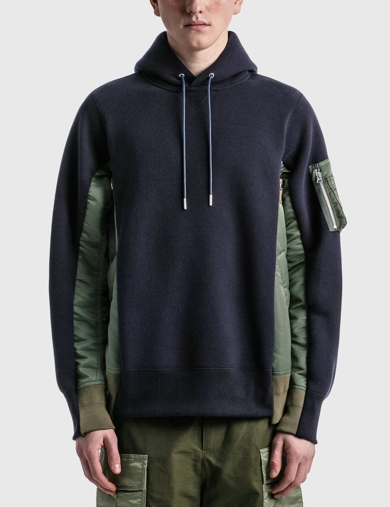 sacai Sponge Sweat × MA-1 Pullover | nate-hospital.com