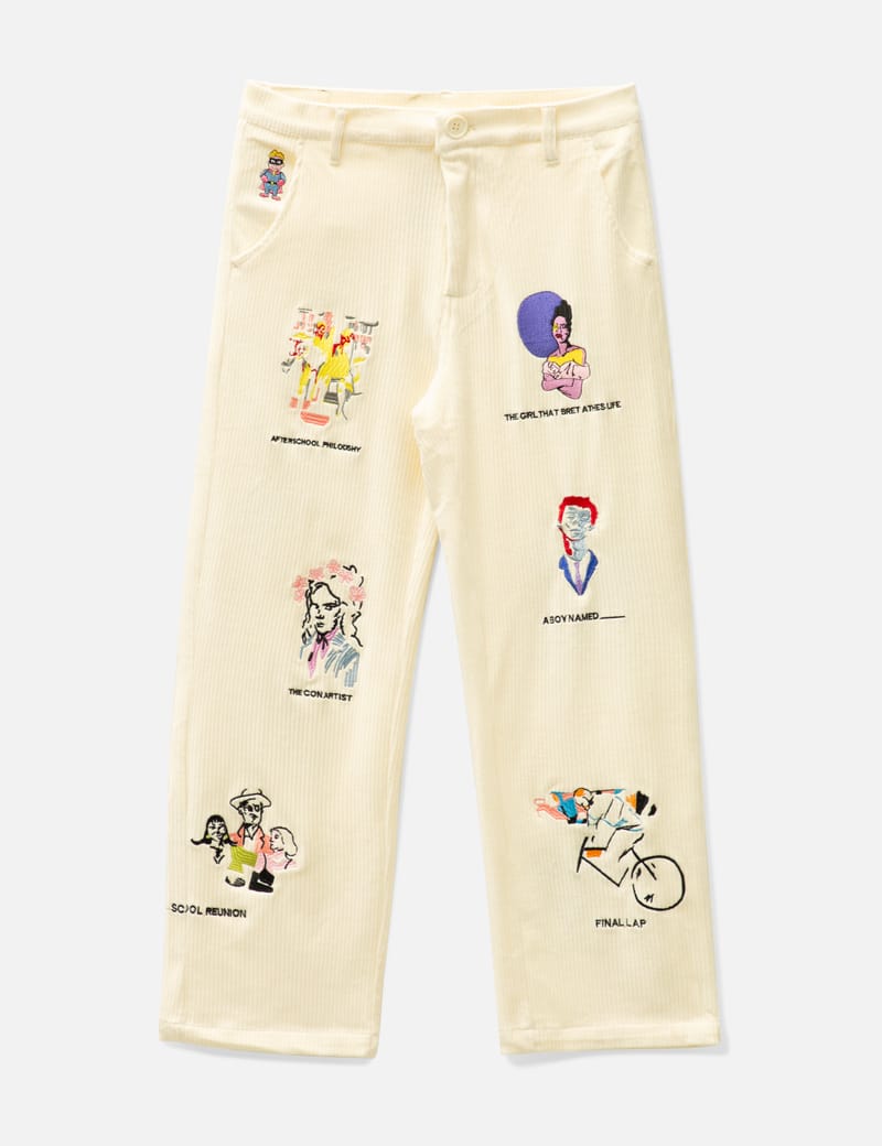 KidSuper - Museum Embroidered Cord Pants | HBX - Globally Curated