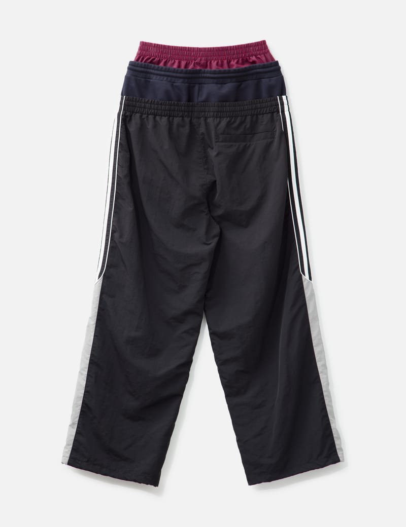 Protocol-Index 3 Layered Track Pants - Oversized black track pants