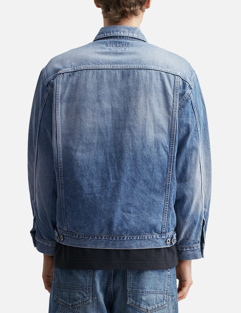 FDMTL Third Third Jacket 3YR Wash - Indigo Japanese denim with