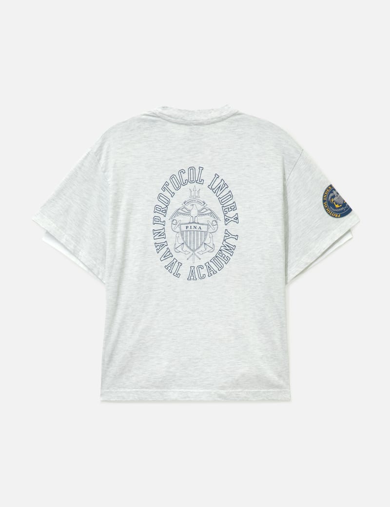 Protocol-Index Four Hands T-Shirts - Oversized layered tee with