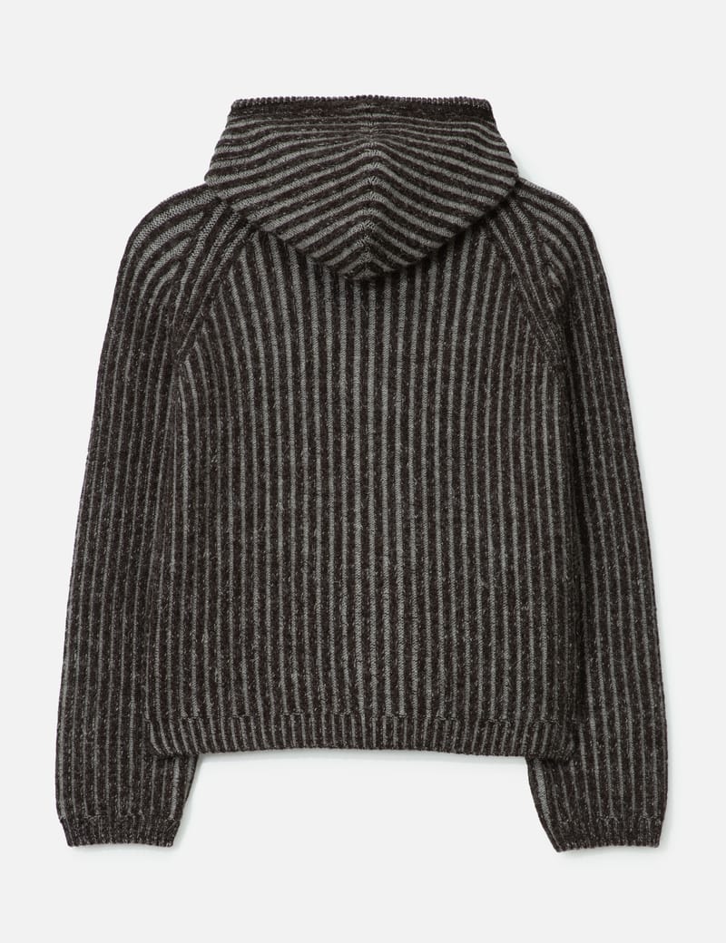 Our Legacy Level Hood - Relaxed English-yarn hooded zip sweater