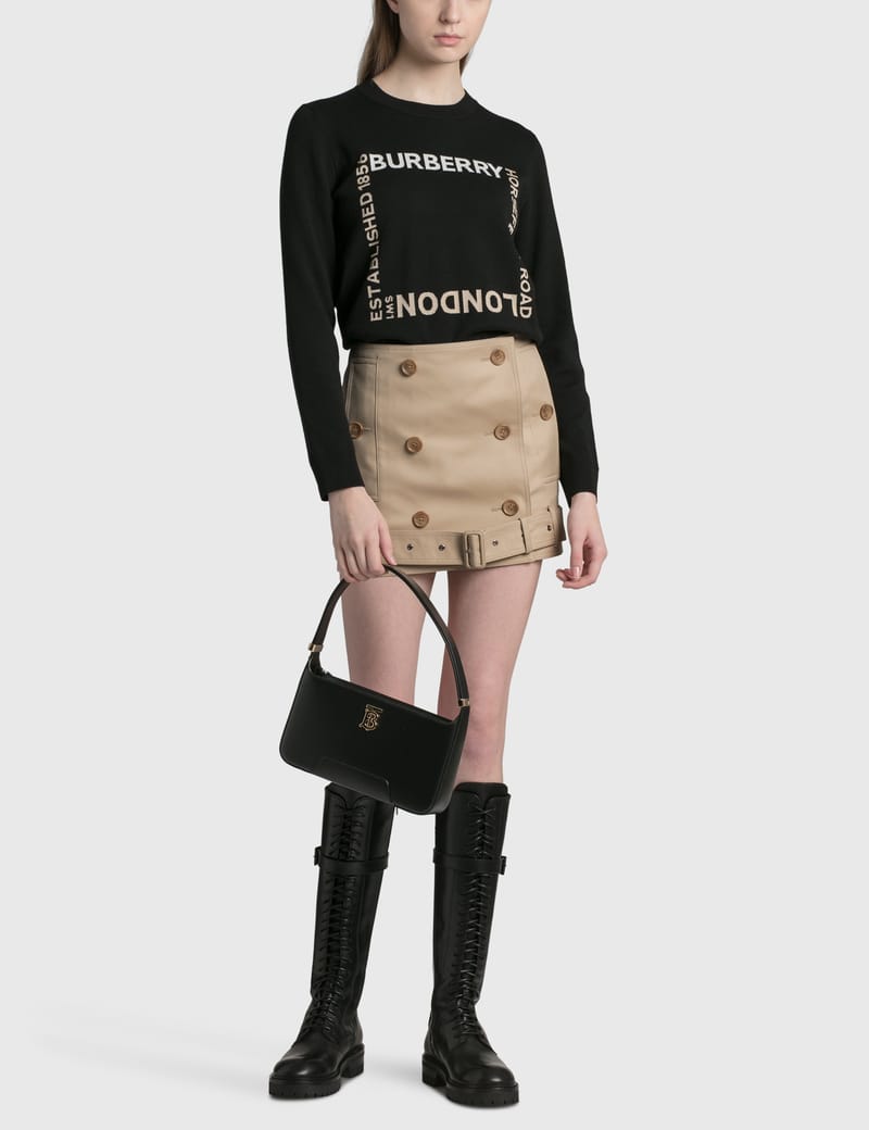 BURBERRY バーバリー ホースフェリースクエア ウールジャカード