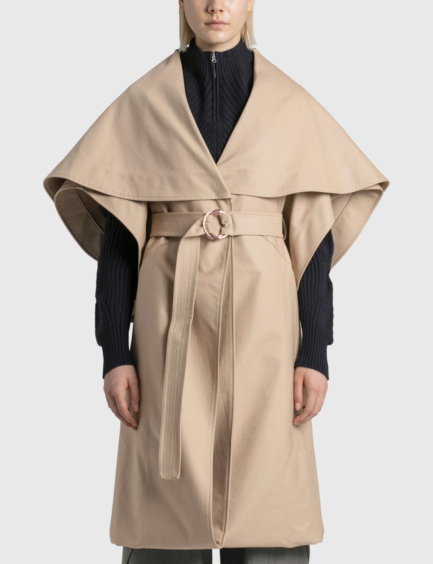 JW Anderson - Belted Fold Volume Coat | HBX - Globally Curated