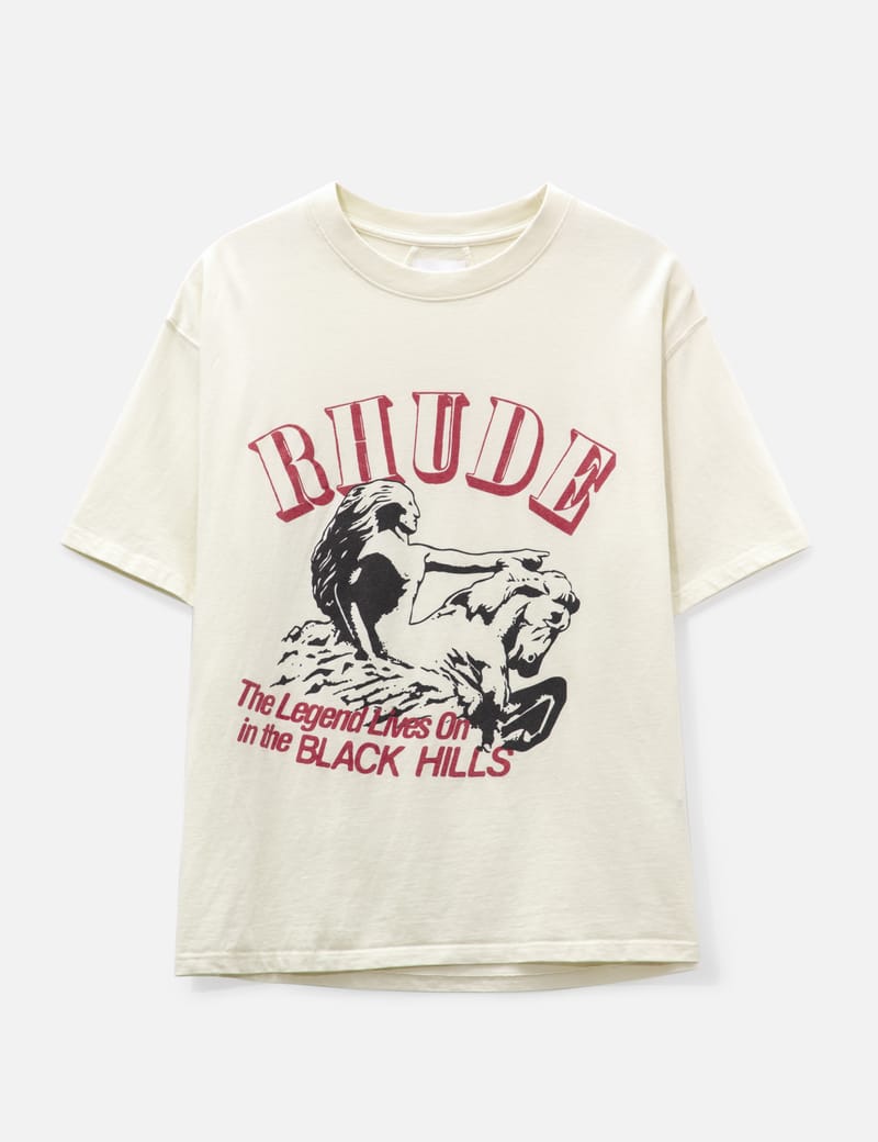 Rhude - THE LEGEND LIVES ON T-SHIRT | HBX - Globally Curated