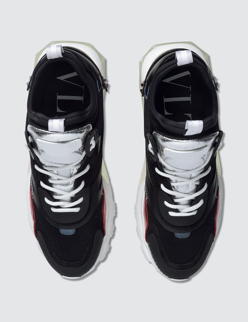 靴 Valentino Bounce VLTN Mid Top Sneaker Valentino - Valentino Garavani Bounce Mid Top Sneaker | HBX