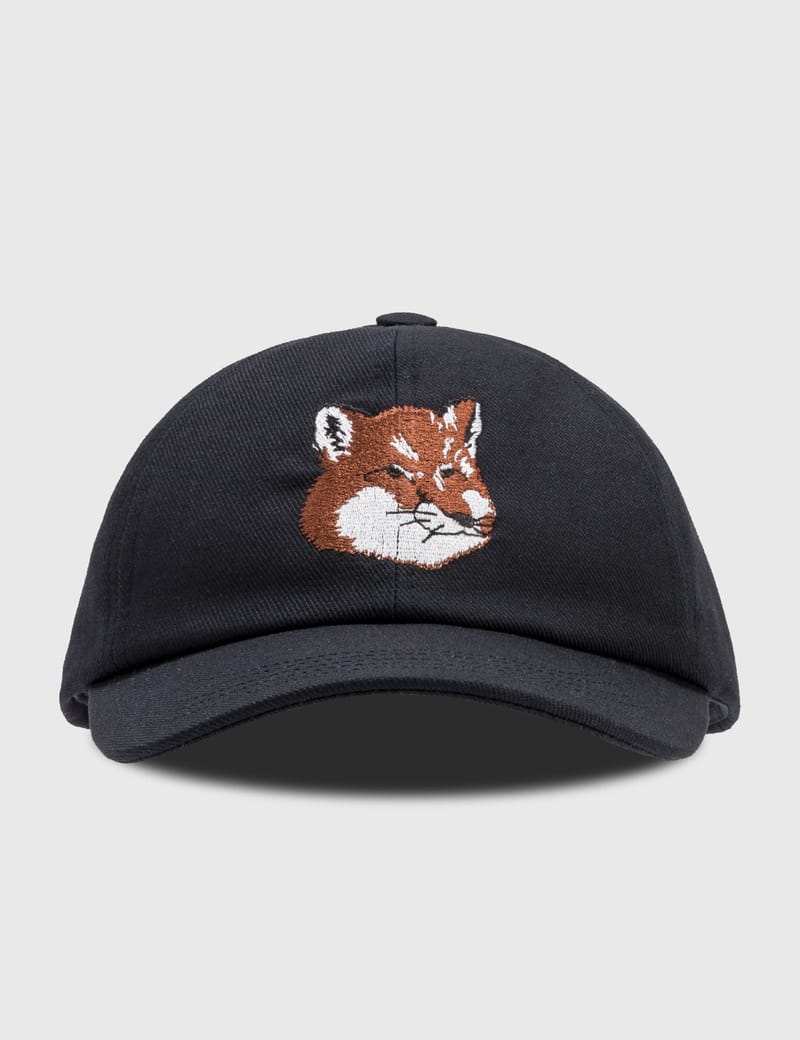 Maison Kitsuné - Large Fox Head Embroidery 6p Cap | HBX - Globally