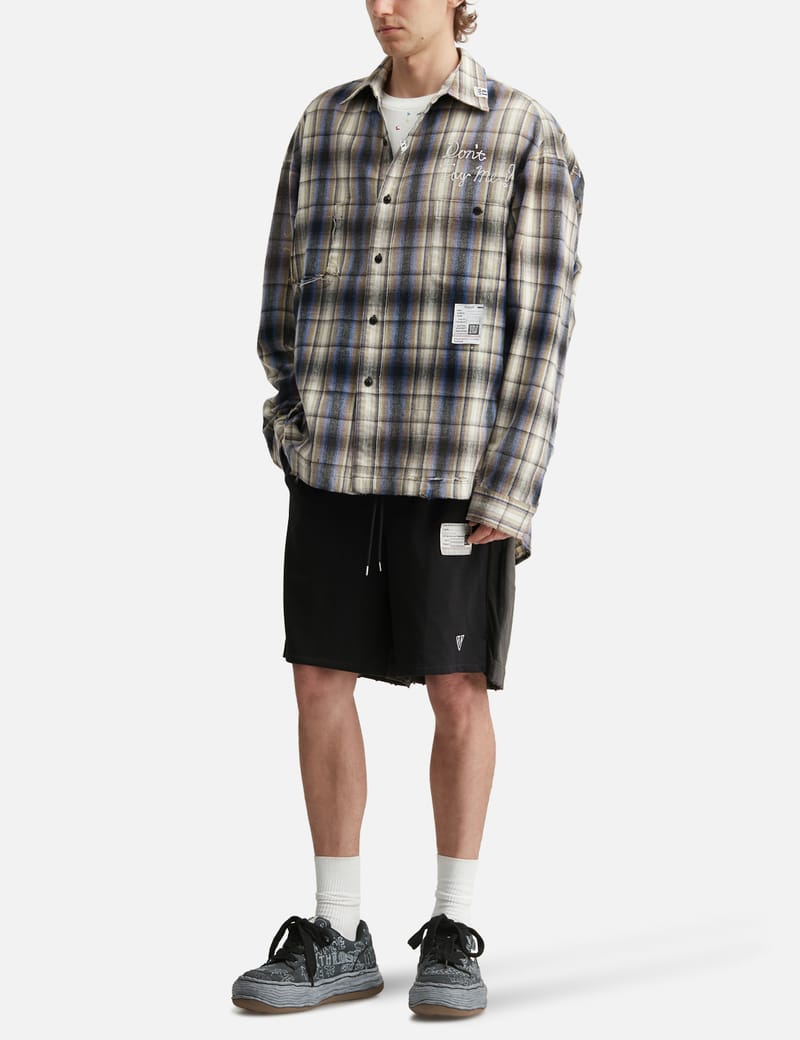 Maison Mihara Yasuhiro Vintage Like Check Shirt - ヴィンテージ加工