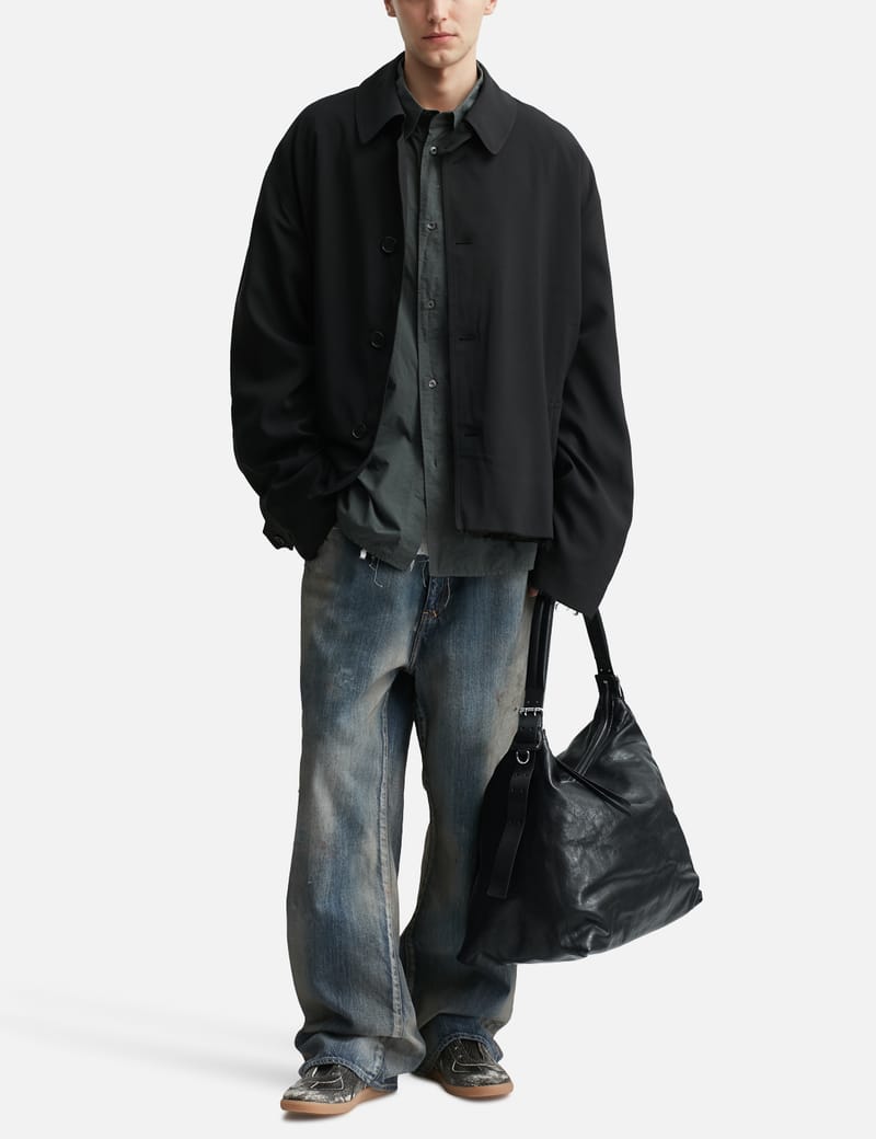Lemaire Belted Hobo Bag - ペーパーラックスレザー製の柔らかな