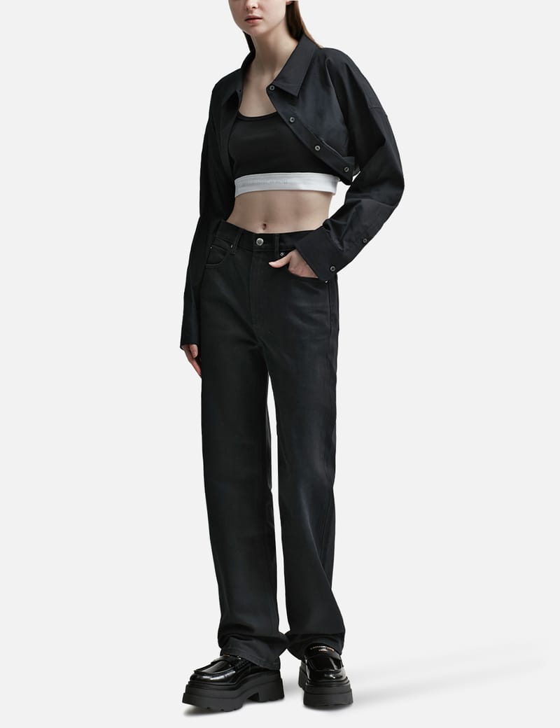T By Alexander Wang - EZ Mid-rise Straight-Leg Jeans | HBX