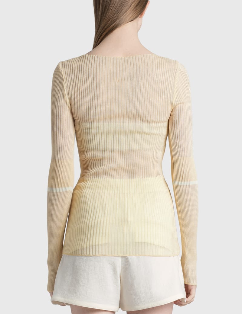 Low Classic - Transparent Yarn Boat-neck Knit | HBX