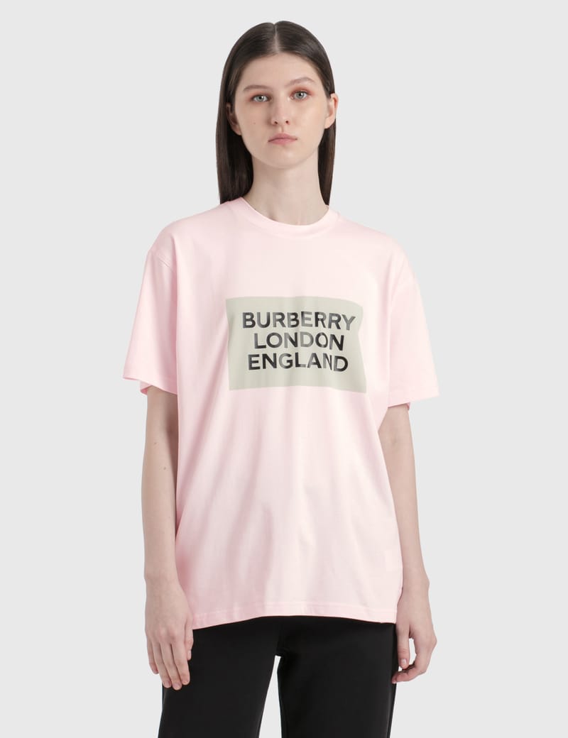 Burberry - Logo Print Stretch Cotton Oversized T-Shirt | HBX