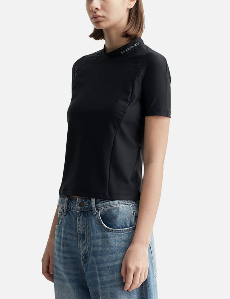 【ALEXANDER WANG】Rash guard t-shirt with logo /ロゴTシャツ T By Alexander Wang - Logo Detailed Rash Guard | HBX