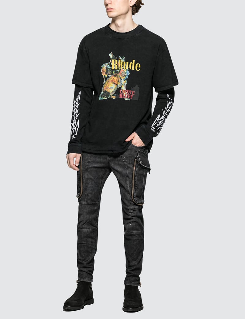 Rhude - Coyote L/S T-Shirt | HBX - Globally Curated Fashion and