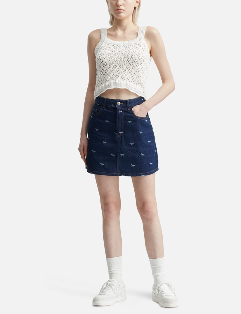 Maison Kitsuné - Mini Denim Skirt | HBX - Globally Curated