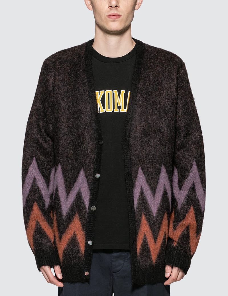 Wacko Maria - Zigzag Mohair Cardigan | HBX - Globally Curated 