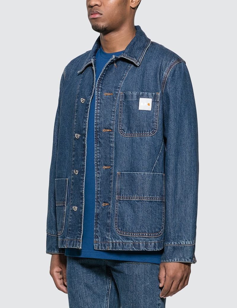 A.P.C. - A.P.C. x Carhartt Denim Jacket | HBX - Globally Curated