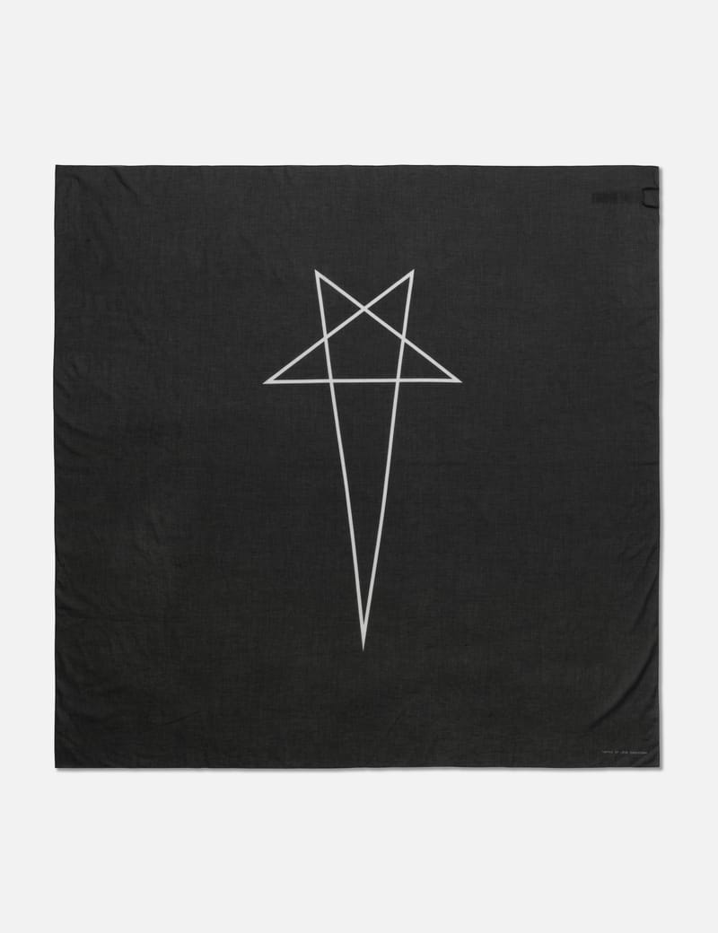 Rick Owens Drkshdw Flag - 五芒星プリントの正方形コットンフラッグ