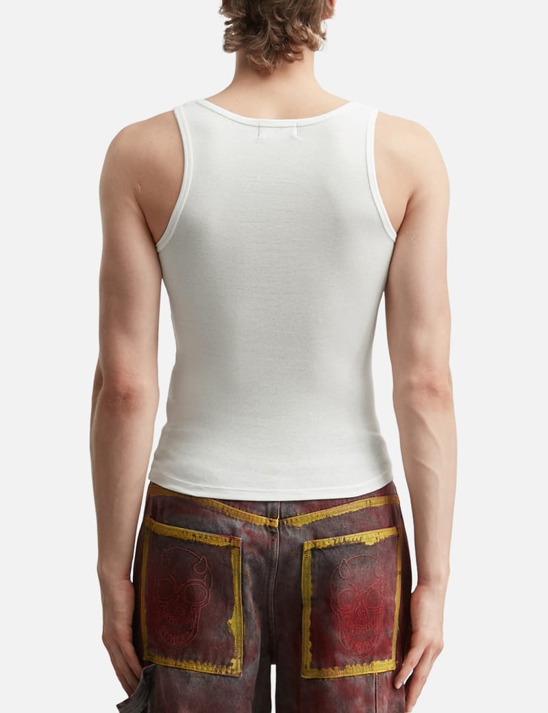 THUG CLUB Not Easy Tank Top - Slim cotton tank with logo print in