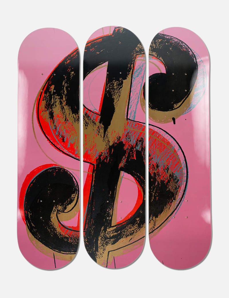 THE SKATEROOM - Andy Warhol Dollar Sign Pink, 1981 Skateboard Deck