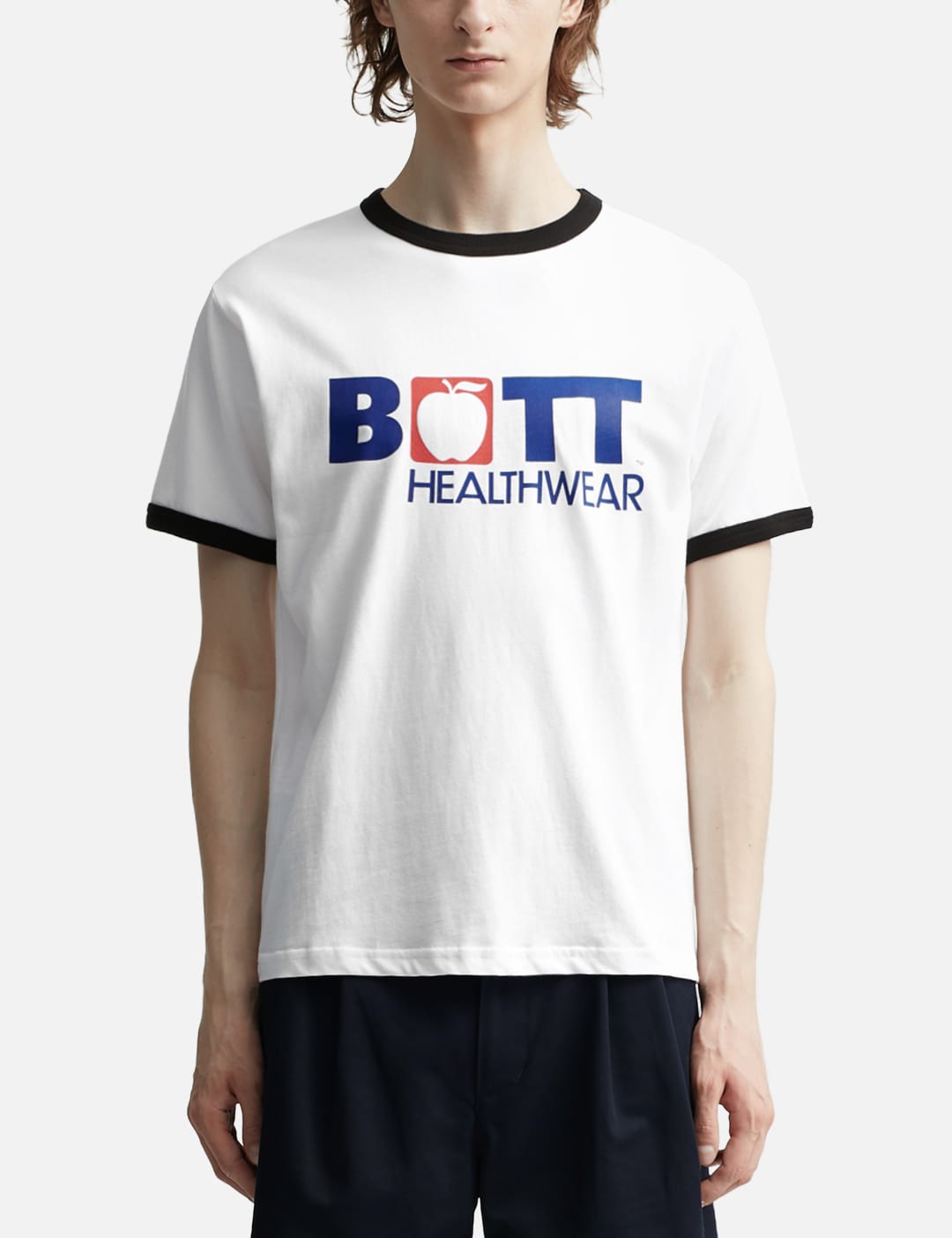 柄デザインプリントBott Health Ringer bott リンガーTシャツ