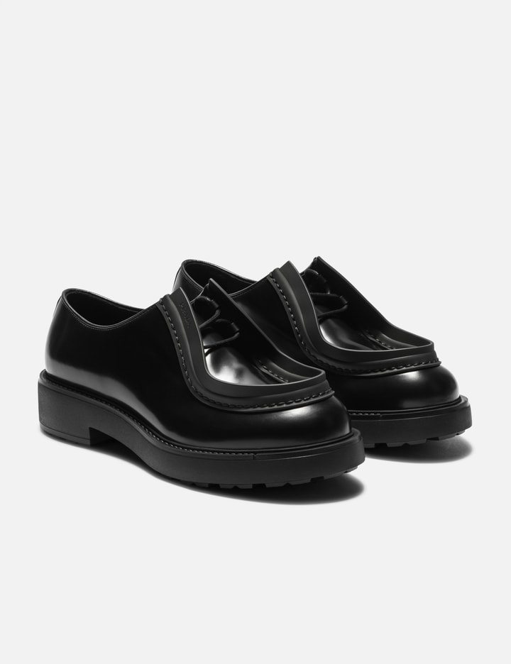 Prada Diapason Opaque Brushed Leather Laceup Shoes HBX Globally