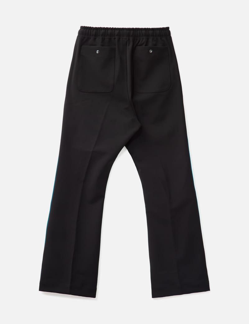 Needles Piping Cowboy Pant - Black bootcut track pants with side
