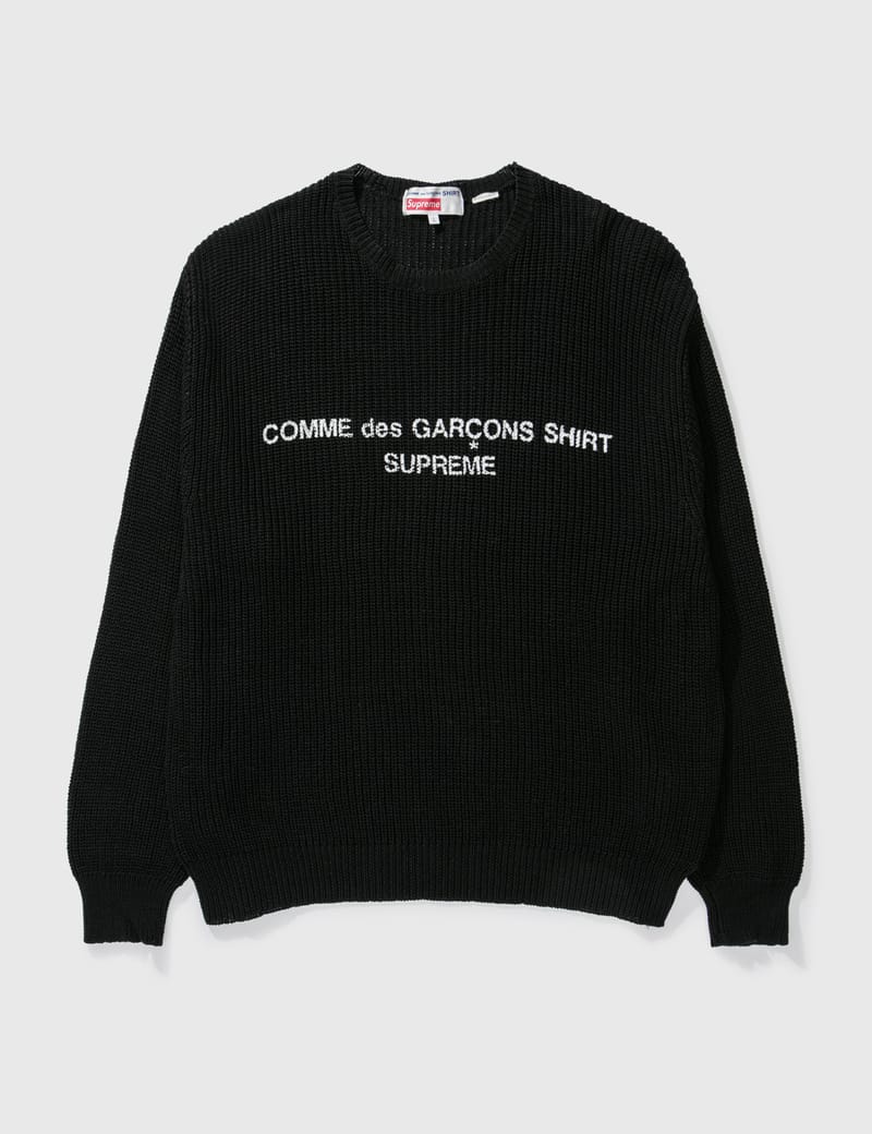 Supreme comme des 2025 garcons shirt sweater black