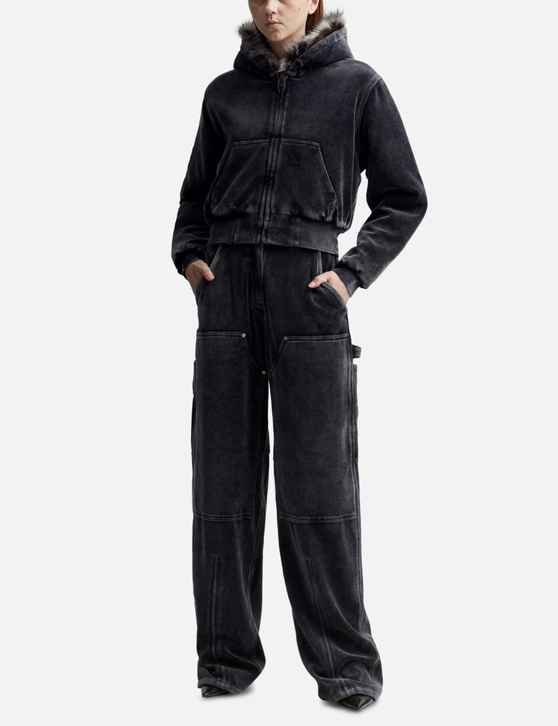 T By Alexander Wang - Workwear Pants in Crushed Velour | HBX