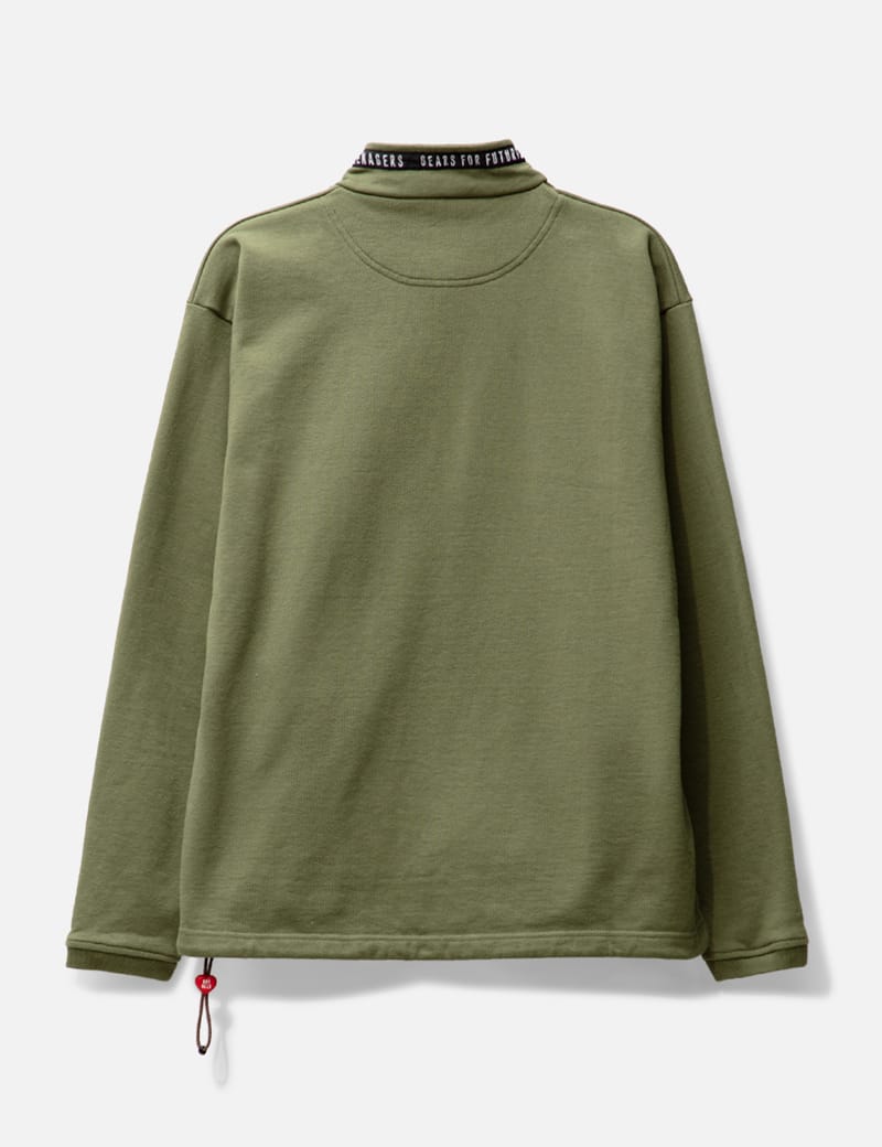 Stand Collar Sweatshirt In Green