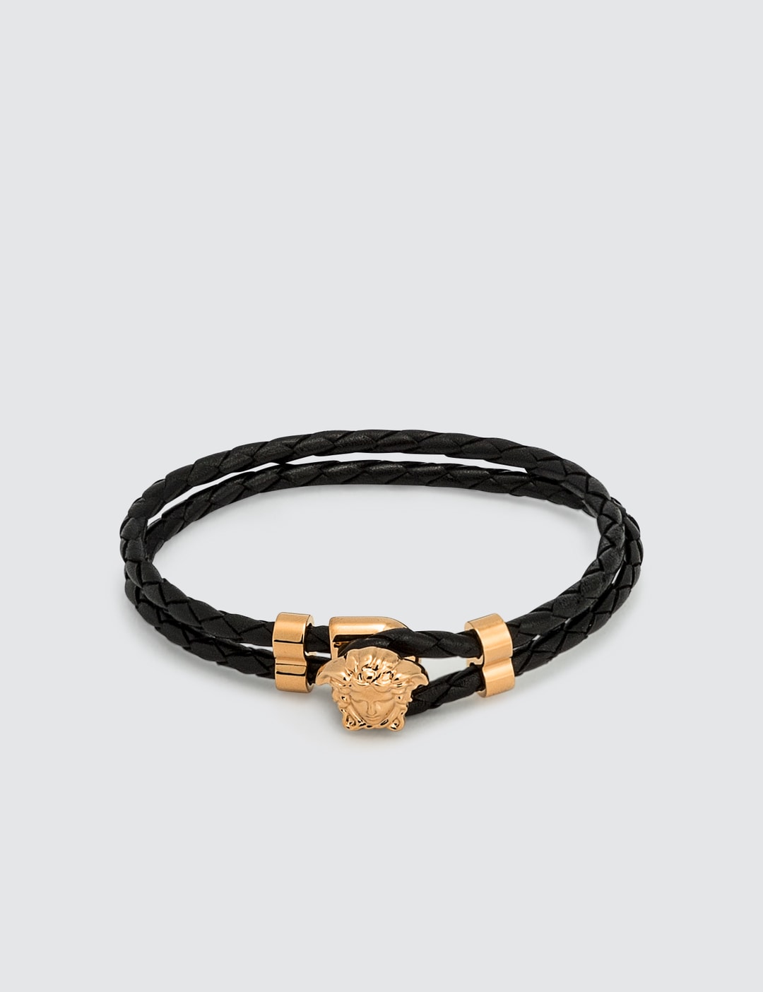 Versace - Medusa Leather Bracelet | HBX - Globally Curated Fashion and ...