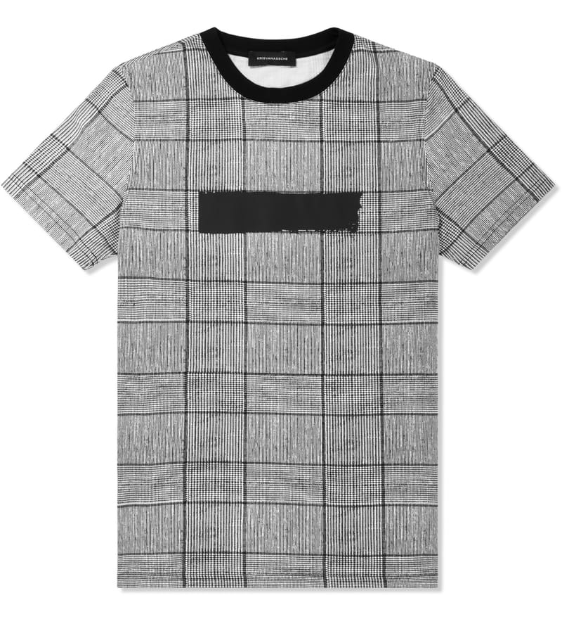 KRISVANASSCHE - Black/Grey Transfer Print T-Shirt | HBX KRISVANASSCHE - Black/Grey Transfer Print T-Shirt | HBX