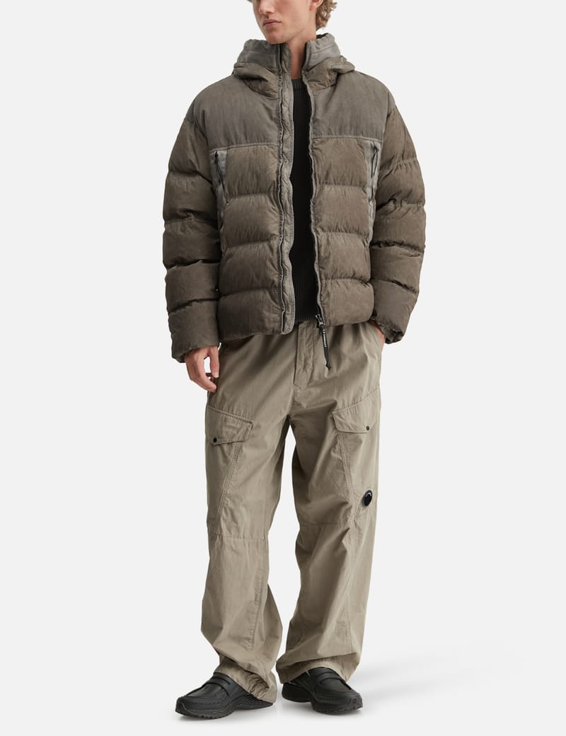 C.P. Company ECO-CHROME R MIXED GOGGLE DOWN JACKET - 再生ナイロン