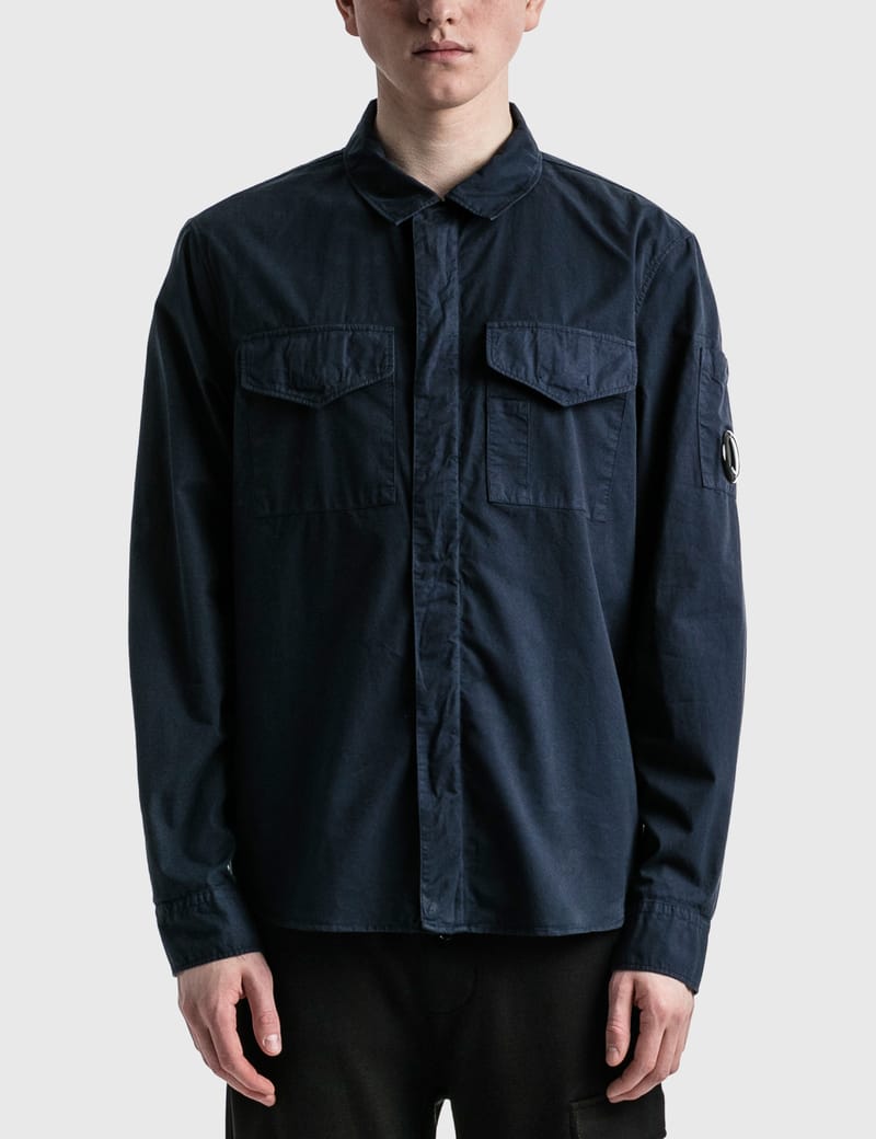 C.P. Company - Emerized Gabardine Utility Shirt | HBX - Globally