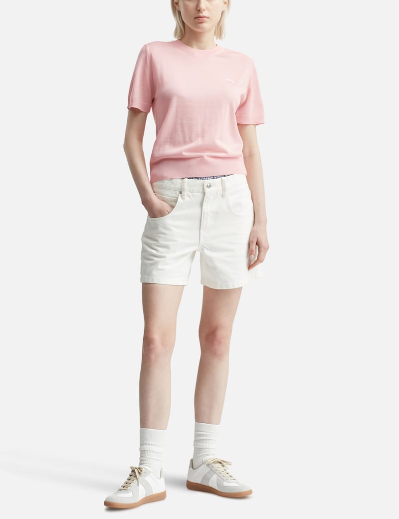 MAISON KITSUNE★Baby Fox Patch Regular Short Sleeves Jumper BABY FOX PATCH REGULAR SHORT SLEEVES JUMPER | Maison Kitsuné