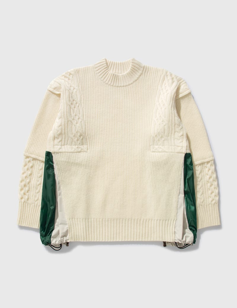 Sacai - Chino X Grosgrain Knit Pullover | HBX - Globally Curated