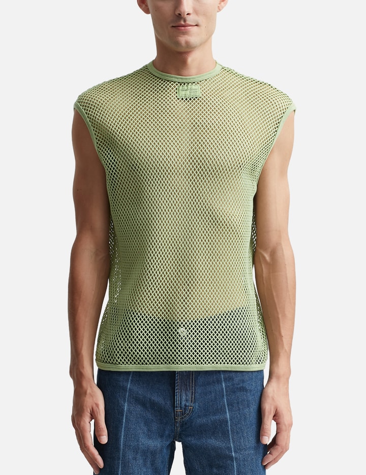 Raf Simons SLEEVELESS NET TOP HBX Globally Curated Fashion and