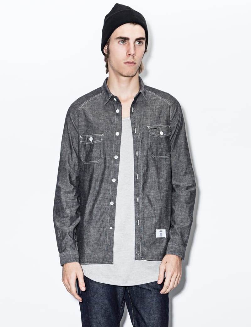 Bedwin & The Heartbreakers - Black Bob L/S Chambray Work Shirt