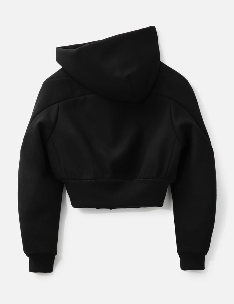 ジャケット・アウター Rick Owens cropped hooded flight 46 Rick Owens Cropped Hooded Flight jacket - Black virgin wool