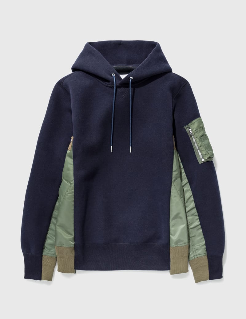 Sacai - Sponge Sweat x Ma-1 Hoodie | HBX - Globally Curated