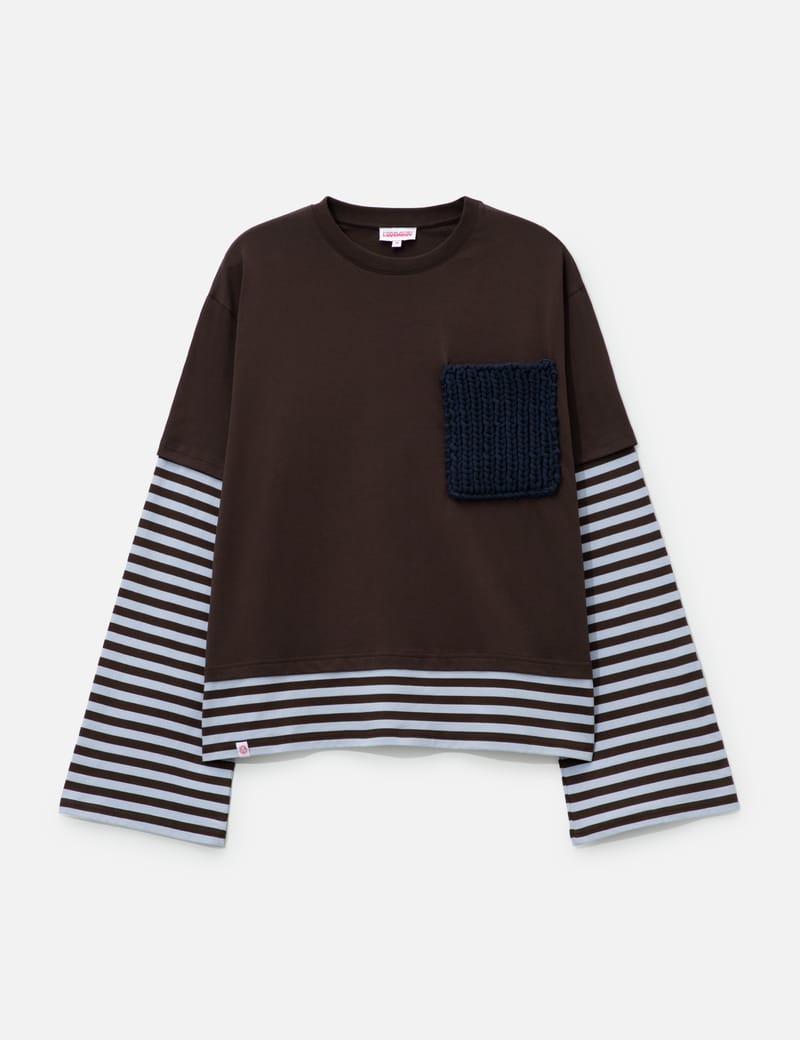 l*l様 CHARLESJEFFREYLOVERBOYChunkyRabbitB Charles Jeffrey Loverboy ロングスリーブ2-in-1ティー（ニットパッチ
